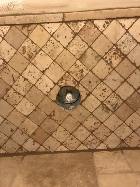 Bathroom Remodel w/ Custom Fitted Tub w/ Tile Front, Travertine Tile to Ceiling, Wood Plank Tile on Floor - Barnesville, GA