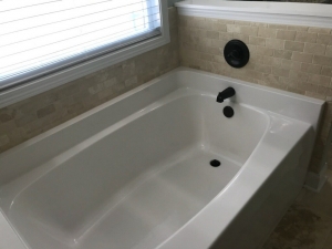 Bathtub Travertine Tile Installation in Molena, GA