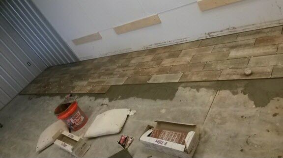 3000SF Commercial Tile Laid at American Pie Pizzeria of Barnesville, GA