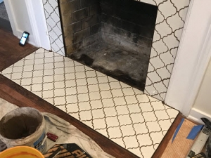 Custom Tile Fireplace Surround in Griffin, GA