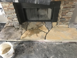 Custom Flagstone Fireplace Surround in Barnesville, GA