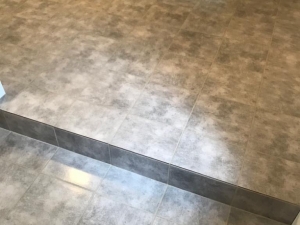 Laundry room tile floor installation in Griffin, GA