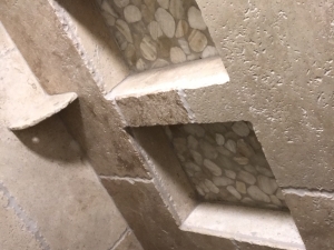 Custom Travertine Shower Enclosure